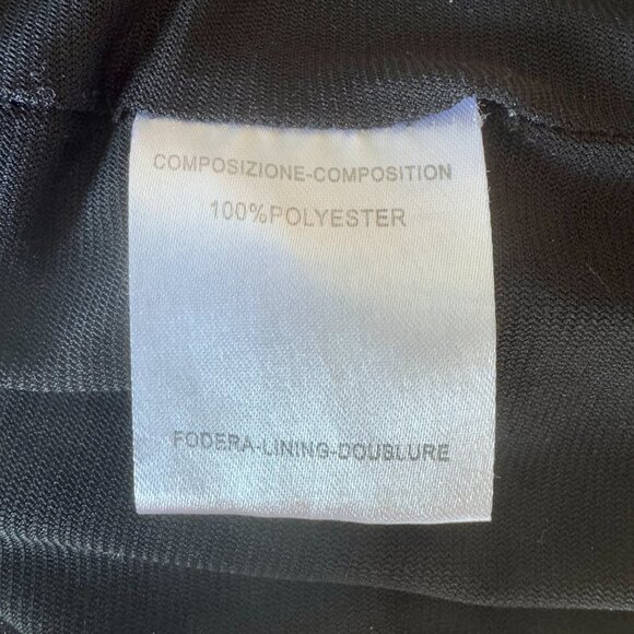 Alice & Olivia Black Ruched Long Sleeve Cocktail Dress - Picture 7 of 11